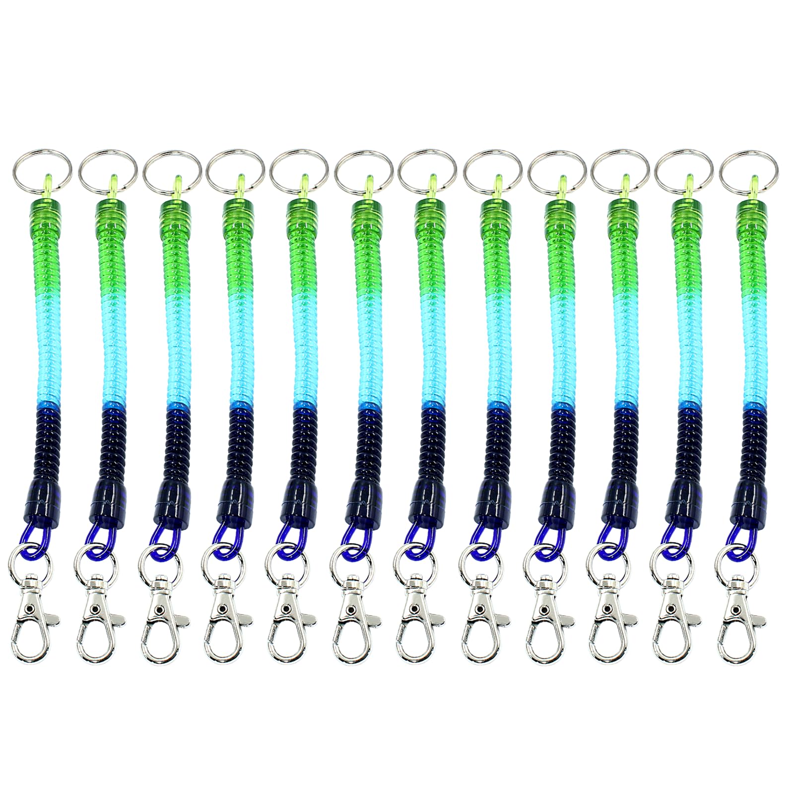スコトリア  FLASH SPIRAL KEYRING グリーン Amazon.com : Pack of 10 Flexible Elastic Clear Color Plastic